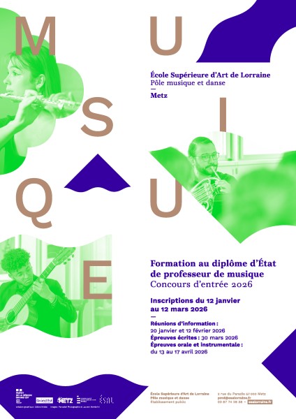 Affiche concours musique 2026, design Céline Kriebs