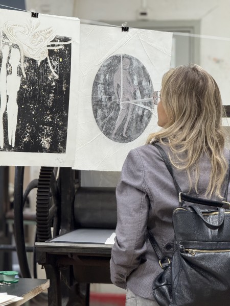 Restitution des ateliers du soir, 2025, atelier gravure