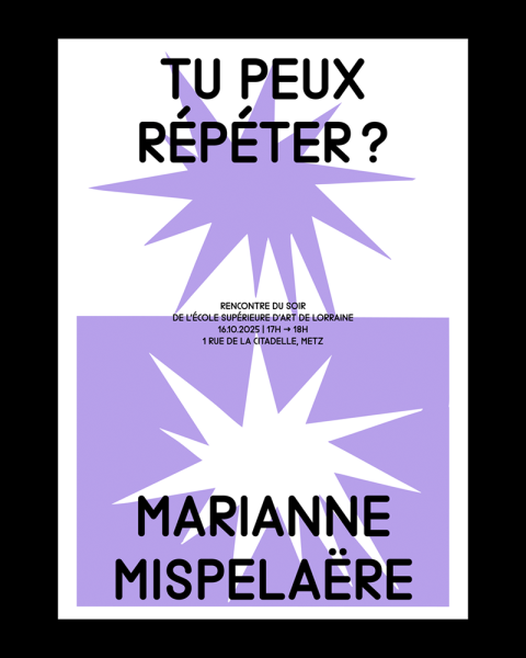 Caractères typo : prélettres by Eloisa Perez et Peom editions. Visuel : étudiant·es de 2e année Communication, accompagné·es par Marie L'écrivain et Léo Coquet.